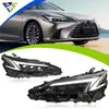 Adecuado para la modificación del conjunto de faros del Lexus ES 18-24 con faros de lente LED de tres ojos y intermitentes secuenciales