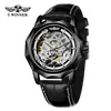 Nuevo Ganador Estilo Europeo y Americano Moda Masculina Casual Hueco Movimiento Mecánico Reloj Mecánico Automático
