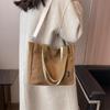 Bolsa de Lona Grande Capacidade Estilo Coreano Feminina 2022 Nova Textura Simples Bolsa de Mão Tote Moda Bolsa de Ombro para o Trabalho