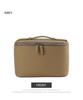 Bolsa Cosmética de Piel de Vaca de Capa Superior para Hombre y Mujer, Gran Capacidad, Portátil, a la Moda, de Cuero Genuino, Impermeable, Bolsa de Aseo, Bolsa de Almacenamiento de Piel de Vaca