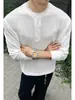 2026 HT26568 modificado longo Cena interna tamanho grande Gola Henley manga longa Camiseta S-5X HT261011-Especial P18