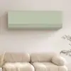 Funda Elástica de Cobertura Total para Aire Acondicionado, Color Sólido, Universal para Todas las Marcas, Adecuada para Unidades de Pared Gree, Haier, Midea, Dormitorio, Sala de Estar, Estilo Crema