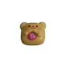 Desenho Animado Estilo Japonês Brilhante Urso Manteiga Resina DIY Presilha de Cabelo Grampo de Cabelo Aplique Capa de Celular Pequeno Acessório