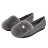 T26 Huidong Yixinda Sapatos Peludos Outono/Inverno 2025 Forrados com Pelúcia Tamanho Grande Sapatos Femininos Preguiçosos para Casa Sapatos de Algodão Estilo Coreano Salto Baixo