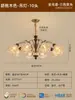 Lustre para sala de estar em estilo designer americano vintage, luminária de quarto em design retrô francês, novo modelo 2025 de luz principal para o hall