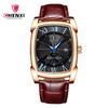 Reloj de Cuarzo Barril de Vino Dawn CHENXI Reloj Cuadrado Reloj Casual para Hombre con Correa Impermeable Reloj de Personalidad 8209