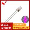 Diodo Emissor de Luz Redondo Rosa F5 5mm Alta Luminosidade LED Branco-Rosa Diodo Emissor de Luz Violeta LED 3V