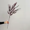 Folhas de Eucalipto com Toque Natural, Ramo Único, Decoração para Casa e Casamento, Fornecimento Transfronteiriço, Folhas Artificiais de Salgueiro