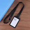 Porta credencial personalizable Porta gafete de empleado Cordón retráctil Doble cara Completamente transparente Delgado Portatarjetas con hebilla de fácil extracción