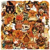 50 Piezas de Pegatinas Retro de Halloween Gráficas Peculiares para Decorar Botellas de Agua, Maletas, Monstruos Calabaza, Pegatinas de Terror Impermeables