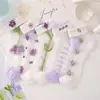 Calcetines Cortos Estilo Coreano para Mujer, Versión Delgada de Verano, Calcetines Transparentes Morados de Seda de Vidrio de Moda, Calcetines Cortos con Suela de Algodón Estilo Japonés