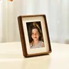 Moldura de foto de madeira maciça nogueira preta mesa criativa foto caligrafia artesanal retro encaixe e espiga montada mesa de caligrafia e pintura atacado