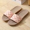 Zapatillas de casa para parejas, de madera, de lino, antideslizantes, para hombre y mujer, con suela gruesa, venta al por mayor