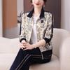 Conjunto de Ropa de Primavera para Mamá 2026 Nueva Moda Casual Ropa Deportiva Conjunto de Dos Piezas Elegante Chaqueta Floral de Primavera y Otoño para Mujer