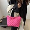 Bolso de gran capacidad que combina con todo, bolso de mano informal y sencillo para mujer, bolso elegante para otoño e invierno, bolso de hombro textil de color liso.