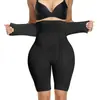 Pantalones Moldeadores Europeos y Americanos de Talle Alto con Botones para Tallas Grandes, Doble Control de Abdomen, Realce Falso de Glúteos, Moldeado de Cadera y Entrepierna, Pantalones Levanta Glúteos para Mujer