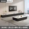 Móvel de TV para Sala de Estar, Adequado para Apartamentos Pequenos, Novo Modelo de Luxo Leve 2026, Conjunto Moderno Minimalista de Mesa de Centro de Chão e Móvel de TV