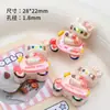 Caballo mecedor de dibujos animados brillante Gato DIY Funda para teléfono móvil de crema Accesorios de resina Pasador hecho a mano Material para joyería Diadema