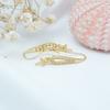 Ganchos de Orelha Banhados a Cobre com Ouro Real 18K, Acessórios de Gancho de Orelha Gota de Água de Zircônia Micropavimentada, Suporte Vazio para Brincos de Âmbar de Pérola Meio Furo