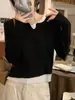 Suéter de punto de terciopelo sintético de dos piezas para mujer Andi, estilo francés, jersey que deja al descubierto la clavícula, adecuado como prenda exterior o para superponer.