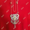 Joyería de Plata Yi de Daliangshan Sichuan Plata Mate Tradicional Étnica para Mujer Placa de Nombre Collar Performance Especial Danza Retro