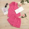Traje de Otoño Estilo Europeo y Americano para Niños y Niñas Pequeños y Medianos Conjunto de Tres Piezas con Chaleco sin Mangas de Moda para Fans de Instagram Pantalones Cortos sin Tirantes