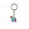 Chaveiro Pingente Desenho Animado Unicórnio PVC Borracha Macia Pequeno Presente Fofo Lembrança Chaveiro Pingente para Bebê