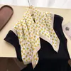 Pañuelo Cuadrado Pequeño de Algodón Puro Artístico Floral Pastoral Bufanda Chal de Seda para Mujer Protección Solar Decorativo Pañuelo para el Cuello Pañuelo Pañuelo para la Cabeza Nuevo