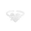 1458 Anillo Corazón Lazo en Relieve Diseño de Lujo Accesible Nicho Estilo K Plata Esterlina S925 Anillo de Plata Femenino con Forma de Corazón