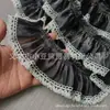 Adorno de Encaje Accesorios de Ropa Dobladillo de Falda DIY PlisadoLolita Falda Abullonada Adorno de Encaje con Volantes de 7 cm