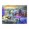 Suministro transfronterizo 5d pegatina de diamante sala de estar dormitorio pintura decorativa diamante completo hecho a mano diy pegatina de nieve 2021