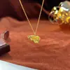 Collar de Calabaza de Hilo Hueco de Plata de Ley S925 para Mujer Nuevo Estilo Chino Estilo Chino Diseño de Alto Grado Sensación Elegante Moda Cadena para Clavícula