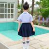 Conjunto de vestido JK estilo estrangeiro para crianças, uniforme escolar tailandês, estilo universitário, verão, escola primária, roupas de formatura, jardim de infância