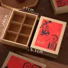 Caja de Regalo para Pasteles de Luna de Otoño Medio, 6 Compartimentos, Engrosada 80g, Pastelería de Yema de Huevo, Caja de Empaque para Bolitas Verdes, Caja para Llevar Pastelería de Copo de Nieve de Turrón
