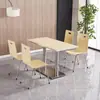 Juego de mesa y sillas para comida rápida, bar de snacks, tienda de fideos, cafetería escolar para estudiantes, comedor de empresa, comedor de fábrica, mesa y sillas de comedor de acero inoxidable