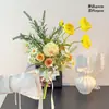 Ramo Fresco Pequeño Estilo Coreano para Registro de Matrimonio, Entrada de Sala de Estar, Amapolas Mariposa Flores Artificiales, Decoración de Flores Falsas, Flores para Atrezzo de Fotografía