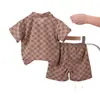 Comércio exterior atacado de roupas infantis verão infantil roupas infantis uma geração de 0-5 anos meninos camiseta casual de manga curta conjunto de duas peças