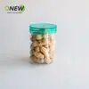 Frasco de plástico transparente de 240ml pote para embalagem de presente pote selado grau alimentício para ração de animais pote de plástico para nozes caixa plástica redonda