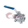 Válvula de bola de tres piezas de acero inoxidable 316L Q61F interruptor de válvula soldada rosca interna roscada tubería de agua 4 puntos DN25