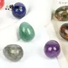 Cuentas Populares de Piedra Natural con Forma de Huevo Transfronterizas Accesorios para Hacer Joyería DIY Materiales al por Mayor