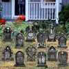 Placa Popular de Halloween Transfronteiriça, Placa Decorativa de Halloween em Forma de Lápide para Jardim Externo e Quintal