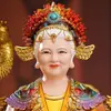 Silla de Dragón de Resina, Estatua de la Diosa Abuela Tai Shan, Diosa Dama Tai Shan de la Montaña de China Oriental, Bi Xia Yuanjun, Tres Inmortales, Santa Madre, Decoraciones para Altar Doméstico