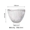 Taza Maestra Transparente Estilo Japonés Taza Nieve Temprana Copa de Vino Martillada Cristal de Niña Taza de Té de Cristal Taza Única para Té Kung Fu