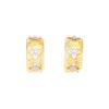 Nuevos Pendientes Retro de Palacio de Estilo Italiano Cepillado de Dos Tonos Dorados con Artesanía Pendientes de Aguja de Plata Electrochapada en Oro Real Pendientes para Mujer