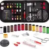 Caja de costura doméstica ultra delgada de 70 piezas, kit de costura mini portátil, enhebrador, juego de herramientas para coser