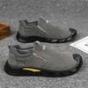 Zapatos de trabajo para ropa de trabajo de obra zapatos de moda zapatos casuales zapatos de protección laboral para hombre otoño de un paso suela gruesa antideslizante de corte bajo