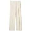 Pantalones rectos de color liso, sencillos y fluidos, estilo Hong Kong para hombre, perfectos para primavera y otoño, modernos y versátiles, resistentes a las arrugas y de longitud hasta el suelo.