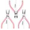 Herramientas de Joyería DIY Alicates de Punta de Aguja de Anillo Cerrado Calibrador Punzón Pinzas Enhebrador de Hilo de Thinset Tijeras para Niños Herramientas para Abalorios