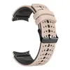 Correa de Silicona Transpirable de Doble Color para Samsung Galaxy watch7 65 44 47mm Pulsera de Reloj