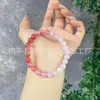 Pulseira de Ágata Fonte Natural de Sal Cristal Semi-Precioso Gradiente Cor Carmesim Fabricante de Pulseira Fonte de Sal Suprimento Estilo Celebridade da Internet